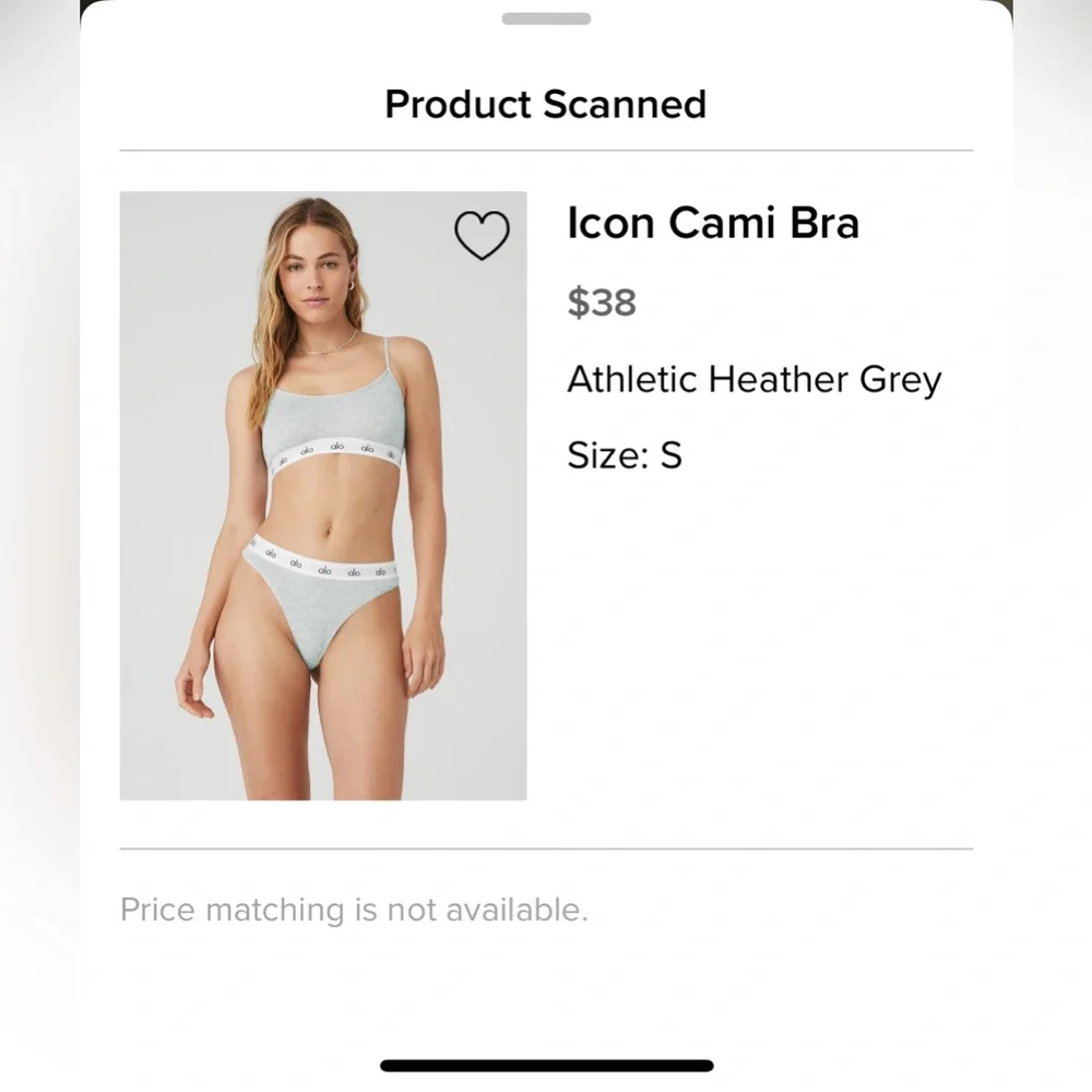 ALO Yoga Women's Light Gray Bra Set - Picture 3 of 3